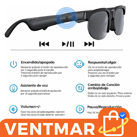 Lentes Bluetooth Audio Asistente Voz